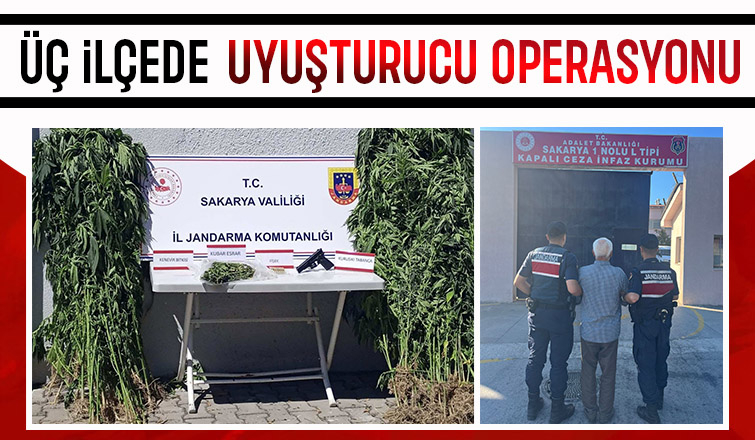 Zehir tacirlerine üç ilçede operasyon