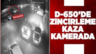 Zincirleme kaza kamerada