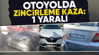 Zincirleme kazada 1 kişi yaralandı